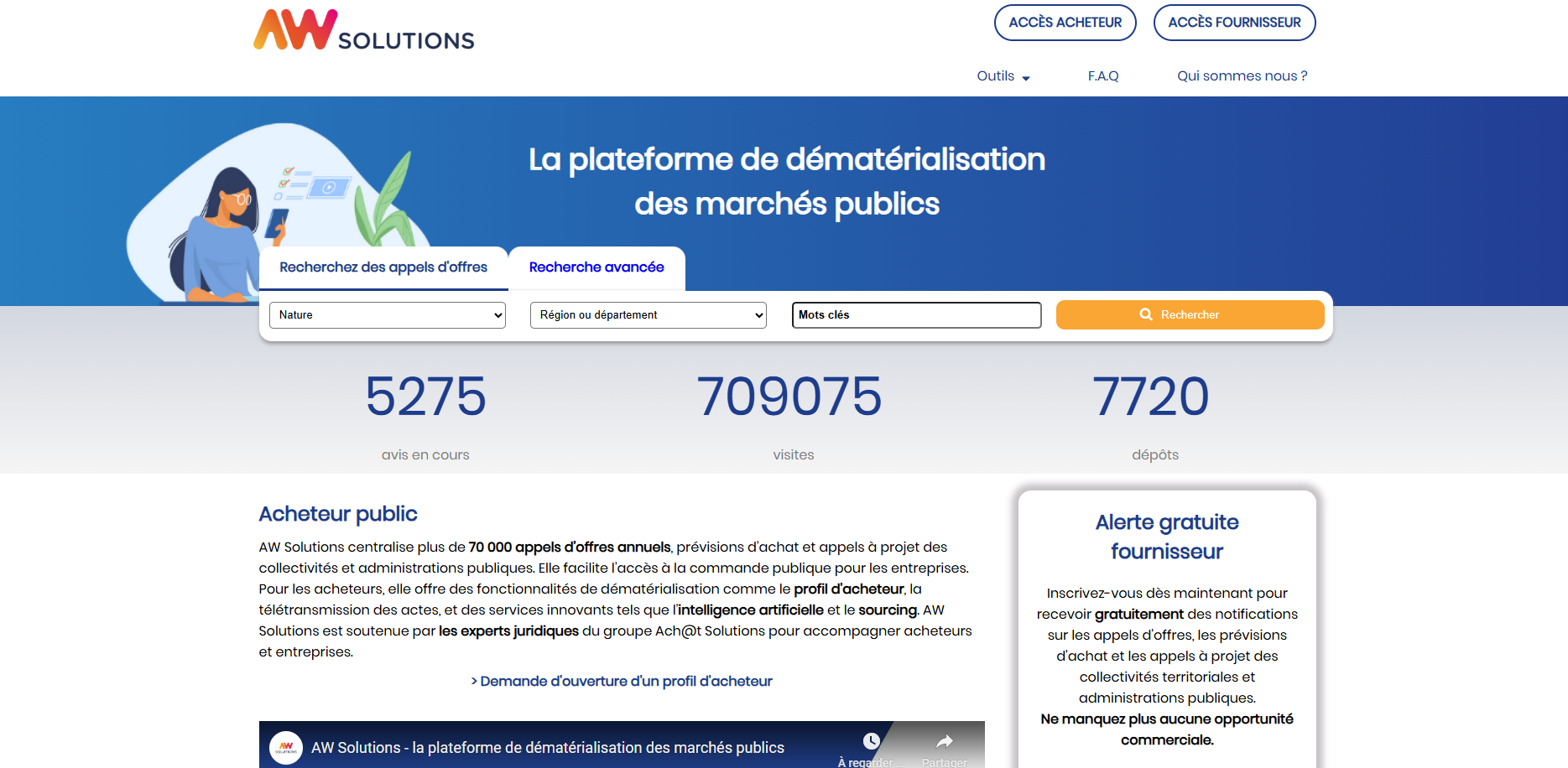 Plateforme de marchés publics