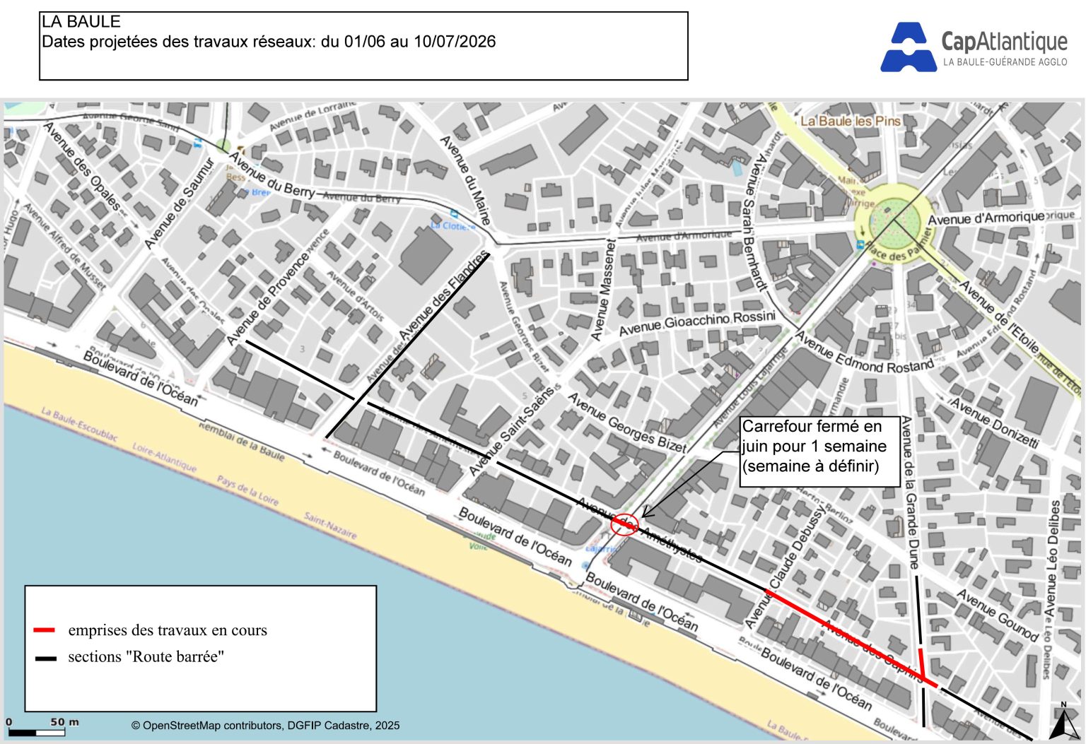Plan des travaux semaines 23 à 28