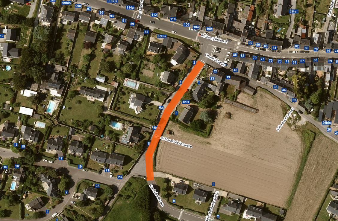 Plan d'emprise des travaux