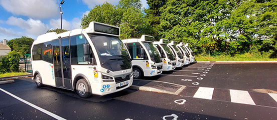 Les six navettes électriques