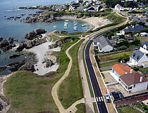 Piste cyclable et sentier sur la Baie du Scall au Pouliguen - Agrandir l'image (fenêtre modale)