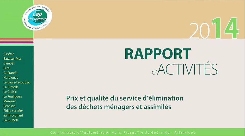 Rapport annuel 2014 sur le prix et la qualité du service public d'élimination des déchets - Agrandir l'image (fenêtre modale)