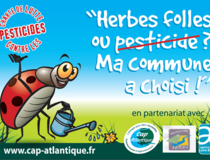 Panneau "Herbes folles ou pesticide ? Ma commune a choisi. - Agrandir l'image (fenêtre modale)