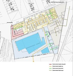 Aménagement intérieur du futur centre aquatique - Agrandir l'image (fenêtre modale)