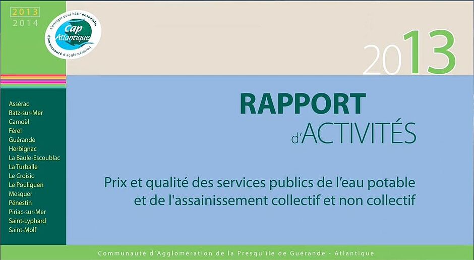 Rapport annuel 2013 sur le prix et la qualité des services publics de l'eau et de l'assainissement - Agrandir l'image (fenêtre modale)