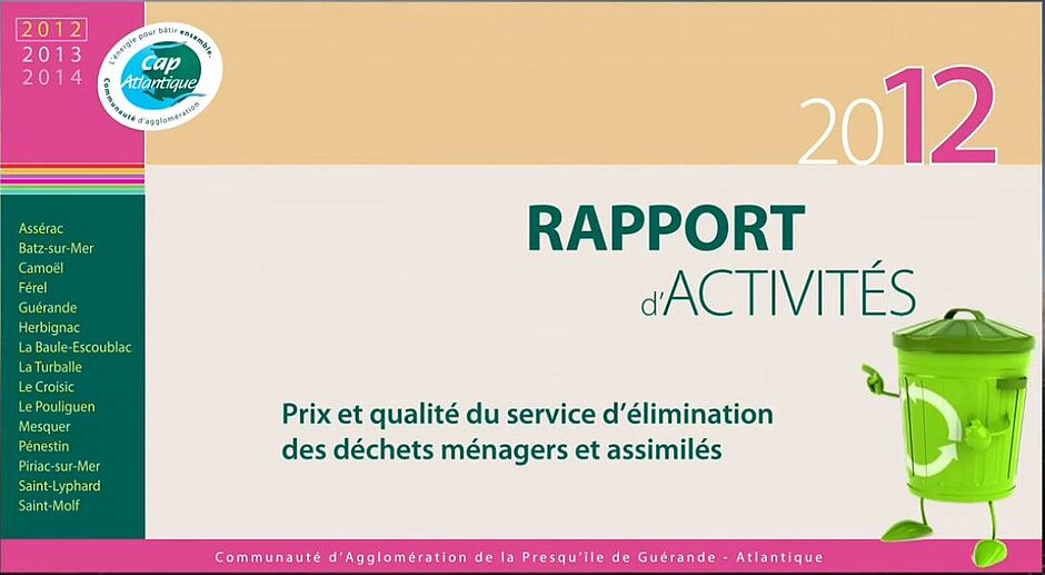 Rapport annuel 2012 sur le prix et la qualité du service public d'élimination des déchets - Agrandir l'image (fenêtre modale)