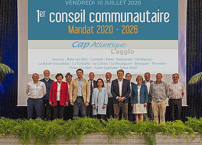 Premier conseil communautaire du mandat 2020-2026 : Président et Vice-Présidents de Cap Atlantique